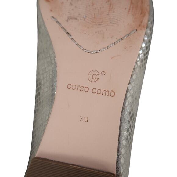 Corso Como Shoes Womens 7 Ballet Flats Fashion Leather Classic Callie Metallic - Picture 11 of 14